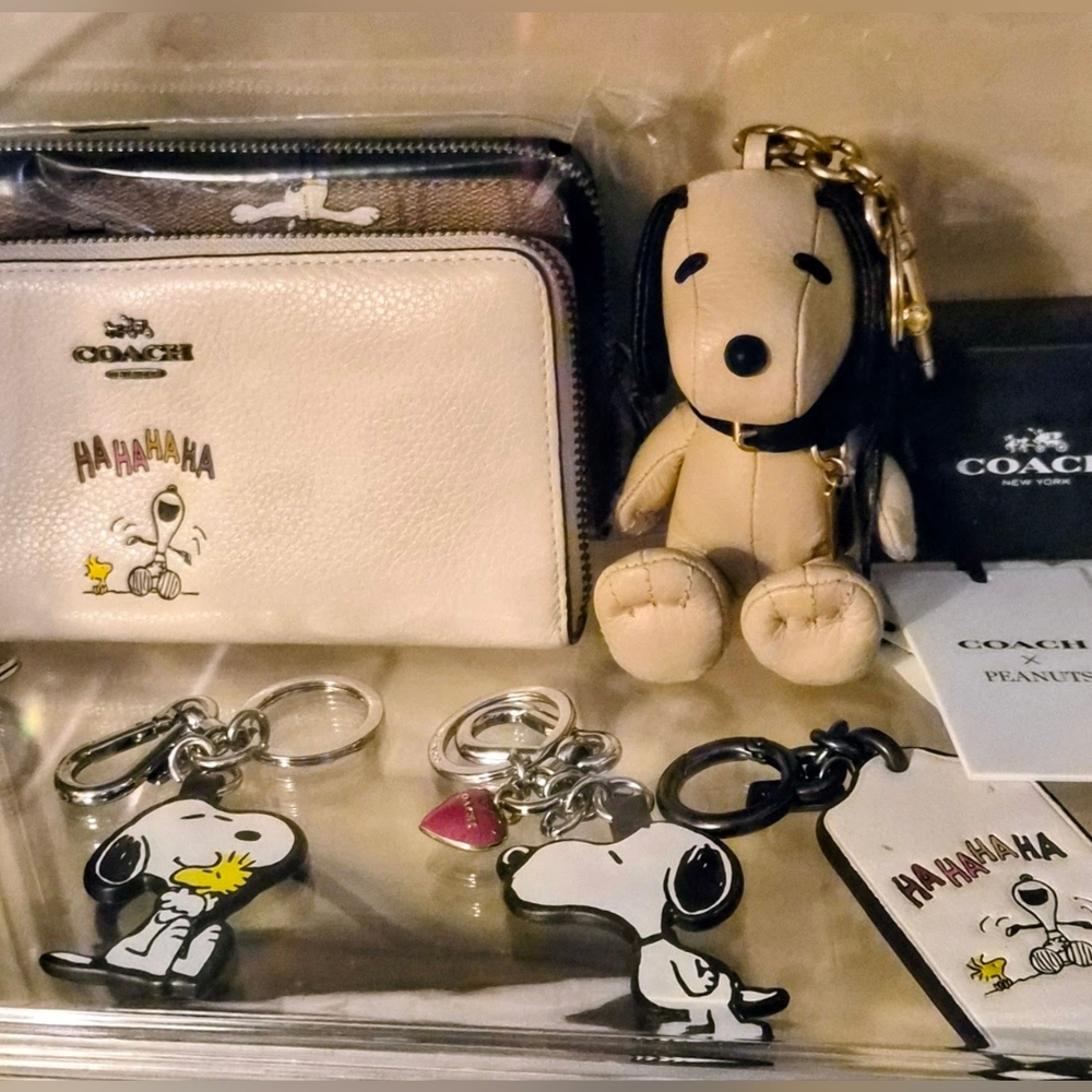 Coach Snoopy Peanuts Heart Bag Charm ©️2014 Vintage Coach Collection Snoopy Kiss - Picture 9 of 11